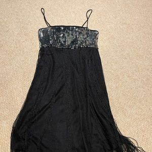 ASOS Women’s Black Sequin Fringe Dress